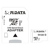 ・RiDATA RDMSX064U1-1714 microSDXCカード 高速データ転送 マイクロSDXCメモリーカード 64GB SD Class10 UHS class1 UHS-I対応 Full HD対応