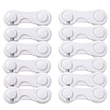 YuHaru ベビーガード ワンタッチドアロックストッパー 12個入り (ホワイト)