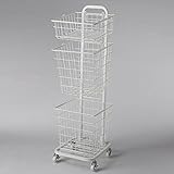 ランドリーワゴン　　ホワイト　３段