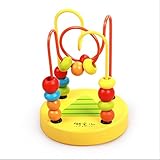 (ヘラサ)Herasa　ビーズコースター　幼児 知育玩具　木のおもちゃ　贈り物 (黄)