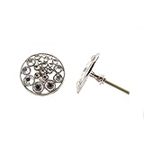 (シージービー・ギフトウェア) CGB Giftware クリスタル ラウンド メタル 引き出し用 つまみ 取っ手 デコレーション (ワンサイズ) (クリアー)