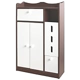 スタイリッシュトイレラック (ワイド) 【トイレットペーパー収納可/扉収納あり(掃除用具入れ)】