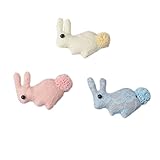 YueLian 可愛い キッズ 子供 ヘアピン アクセサリー 髪飾り 白いウサギ 前髪 髪留め 装飾品 通学 パーティー 結婚式 3点セット（多色）