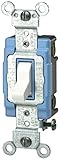 Leviton 1203-2W 15 Amp, 120/277 Volt, Toggle 3-Way AC Quiet Switch, Extra Heavy Duty Grade, Self Gro