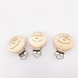 Mamimami Home 木製 おしゃぶりホルダー クリップ 天然木製 レーザー印刷 diy おしゃぶり ガラガラ　ママの看護ジュエリー　「Prince」3.5x5.5cm 5個