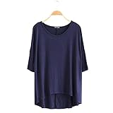 (マーシェル) Marshel マタニティ トップス カットソー らくちん ロング丈 デザイン ゆったり 産前 産後 長く使える 妊婦服 ネイビー