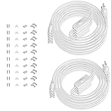 プラグ付き電源コード 1.8ｍ T5 T8対応 LEDランプ接続ワイヤー スイッチ付き 電源ワイヤー (三つ穴電源コード1.8m, 10セット)