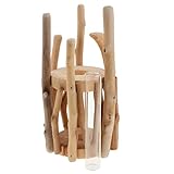 F Fityle シンプル　木製　スタンド　ガラス　試験管　花瓶　装飾　水耕植物　木製　スタンド　