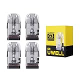 ユーウェル Caliburn G3 交換用カートリッジ for 電子タバコ カリバーン G4/G4 MINI/G3 Pro/G3 LITE/G3/GK3 TENET/GK3 0.6ohm 0.9ohm 1.2ohm 0.4ohm ベイプ 付き物 純正 ニコチンなしリキッドなし (G3 Pod- 0.4Ω, 個, 4)