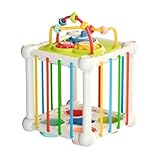 モンテッソーリおもちゃ ベビーおもちゃ 子供用知育玩具 多機能ゲームボックス アクティビティキューブ 積み木