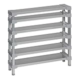 選べる幅サイズ31段階！軽量アルミ製 収納ラック6段 棚板奥行18cm 高さ80cm 幅バリエーション30cm～180cm (60cm)