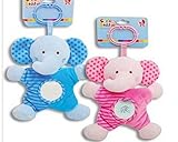 Elephant Rattles with Mirror - Pink -Baby Shower/plush [並行輸入品]