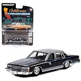 グリーンライト 1/64 シボレー カプリス 1985 ブラック カリフォルニア ローライダー Greenlight CHEVY CAPRICE Lowrider ミニカー [並行輸入品]