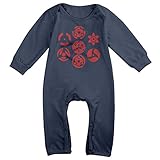 noxidn smwi Baby Infant Romper Sharingan 7ピンのセット長袖ボディスーツ服装服、海軍 カラー: ブルー