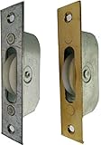 Sash Window Nylon Wheel Pulley Squared Plate In Zinc Plated And Electro Brass