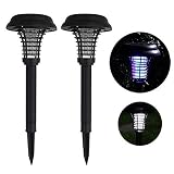 D-S LED ガーデンライト ソーラー充電式 芝生ライト ランプ 光感センサー 装飾品 殺虫機能付き 紫外線 ホワイト (1)