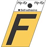 hy-ko gr-10 / Fアルミ角度カットwith Letter F、1.5インチ、ブラック