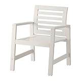 IKEA　APPLARO（エップラロー）　チェア アームレスト付き 屋外用　　ホワイト