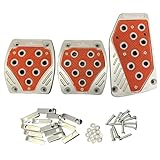 SES H.I.S ペダルカバー PP素材 3個セット MT用 マニュアル車専用 ペダルパット カー用品 アクセサリー ドライブ レッド [並行輸入品]