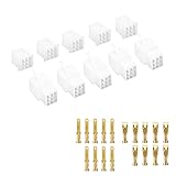 KWY カプラー端子 2極 3極 4極 6極 9極 自動車用・バイク用・電装品汎用 電線コネクタ オス・メス各5個+2.8mm接触端子45個セット 電装 汎用品 圧着 5組 (9極コネクター+端子 5組)…