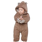 子供服 ロンパース Timsa ベビー服 女の子 赤ちゃん服 幼児 ベビーボディスーツ 男の子 ベアの耳 帽子付き かわいい ベアの尾 ふわふわ キッズ服 ベビー 着ぐるみ もこもこ カバーオール 防