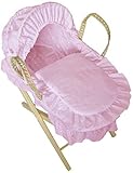 Cuddles Collection Dolls Moses Basket With Stand (Pink) by Cuddles Collection