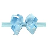 ベビー　子供用　リボン　ヘアバンド　可愛い　蝶結び　柔らかい生地　ヘアアクセサリー　女の子　カチューシャ　写真撮影/お誕生日/出産祝い/結婚式/舞台衣装/プレゼント (ブルー 1)