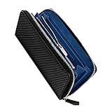 財布 メンズ 長財布 環境にやさしい カーボンレザー YKK製 大容量 ビジネス 紳士 サイフ カード15枚収納