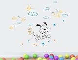 Yooviリムーバブルビニール壁ステッカーホーム装飾壁デカールピールとスティック壁の装飾のステッカー子供部屋、かわいい動物 24"x16"