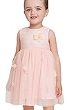 C-Princess 夏 可愛い 赤ちゃん ベビー ドレス ワンピース ノースリーブ チュチュ スカート キッズ 女の子 ガールズ お花付き 結婚式 入園式 110