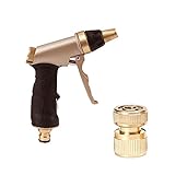 Wpunwen金属ノズル 高圧水鉄砲 頑丈金属ノズル洗車園芸水を花に水をやる ホース継ぎ手、銅の継ぎ手を含む