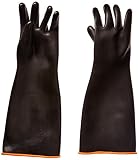 Royal Industries ROY GLV BLK EL Elbow-Length Heavy-Duty Rubber Gloves by Royal Industries