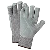 West Chester 730TGLP/L Leather Palm PosiGrip Glove Grey Large (Pack of 12) [並行輸入品]