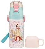 スケーター(Skater) 水筒 子供用 2WAY ストロー飲み 400ml コップ飲み 350ml ディズニー プリンセス 25 女の子 ステンレス 軽量タイプ 保温保冷 小容量 waterbottle スポーツボトル キッズ こども 水瓶 SKCP3-A