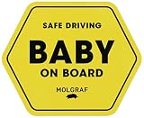 [MOLGRAF] BABY ON BOARD ステッカー (BABY in CAR) イエロー
