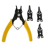 ノーブランド品 4イン1　スナップ　リング　プライヤー　コンビネーション　ストレート　チップ　保持　サークリップ　リムーバー　セット