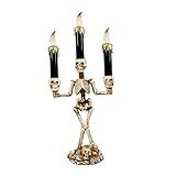 Baosity ハロウィン　ゴーストフェスティバル　装飾的　スカルベース　LEDキャンドル　3燭台　全3色選べる - ゴールド