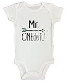 キュート1st Birthday Kids Onesie " Mr。onederful "が面白いThreadzは出荷 カラー: ホワイト