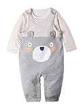 (コ-ランド) Co-land ベビー服 ロンパース 動物 着ぐるみ クマ サロペット トップス 2点セット 子供服 キッズ カバーオール 春秋着 70