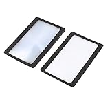 uxcell 拡大鏡 虫眼鏡 老眼鏡 新聞 読書　超薄型カード型　手帳　携帯用　3倍　5個入り