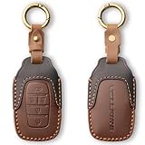 KOKATO 適合トヨタ ヴェルファイア 30系 40系 スマートキーケース キーホルダー キーカバー レザー製 ロゴ付き 軽い ドレスアップ 汚れと擦れ傷防止 耐衝撃 落下防止 5ボタン（茶色）