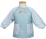 幼児用子供用スモック（サッカーボール・ワンちゃん） 100cm110cm120cm 男児・女児・幼稚園・保育園・保育所 (100, サッカーボールナイルグリーン)