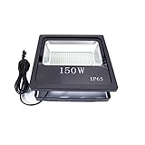 LED投光器 150W LED投光器 薄型 ブラック 防水加工 3mコード付き 6000-6500K 広角120度 看板灯 作業灯 駐車場灯 屋内 照明 屋外 昼光色