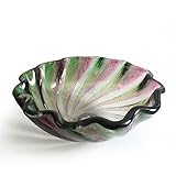 彩色上絵洗面ボール 強化ガラス製手洗い器 排水金具付き 花形 42*16*1.9cm