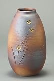 火色小花花瓶信楽焼陶器 花器 花入 花瓶