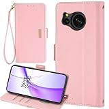AQUOS Sense8 SH-54D ケース 手帳型 Sense 8 ストラップケース 通用 SH-M26 SH54D docomo SHG11 au SIMフリー 楽天モバイル 手帳ケース アクオス センス8 Sense8 カバー AQUOSsense8 携帯ケース SHM26 ケース 適用 Cobeimisr case 携帯カバー ストラップ ストラップ付き スマホケース ピンク