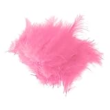 Blesiya 人工羽　美しくて　柔らかい　ボボ球　アクセサリー　帽子　ヘッドピース　飾り　スクラップブッキング　約100枚入り　全10色 - ピンク