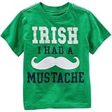 Carter's(カーターズ) アイリッシュ I Had A Mustache St. Patrick's デイ ティ グリーン トップス半袖Tシャツ 6歳【並行輸入】