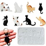 ミルティクラフト シリコンモールド ねこ 動物 レジン モールド アクセサリー キーホルダー 型枠