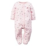カーターズ カバーオール 女の子 6M 花柄ピンク ベビー 長袖 ロンパース ボディースーツ carter's 前開き お花柄 [並行輸入品]